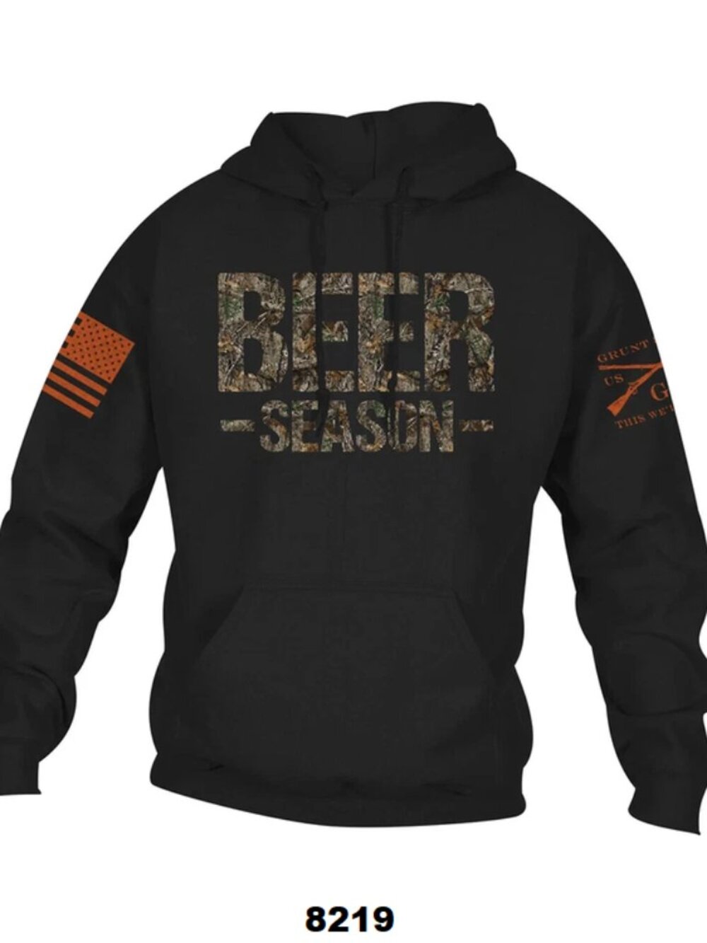 NWT Men's Small Grunt Style Realtree Edge - Beer Season Pullover Hoodie W/Pocket